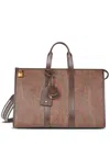 Etro Arnica Paisley Jacquard Travel Bag In Brown