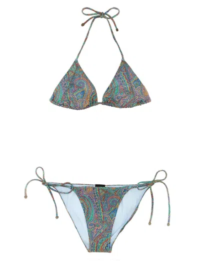 ETRO ETRO PAISLEY PRINT TRIANGLE BIKINI
