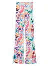 Etro Paisley-printed Flared Pants In Multicolor In Blue
