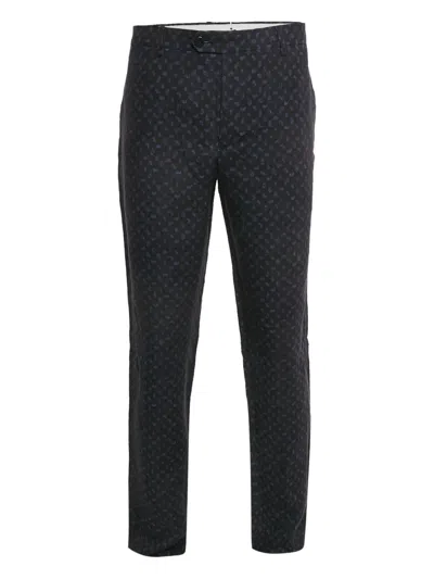 Pre-owned Etro Paisley-print Trousers In Blue
