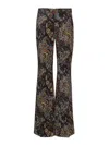 Etro Paisley-print Flared Trousers In Negro