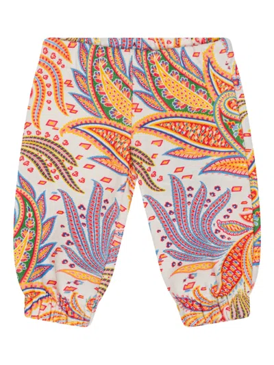 Etro Babies' Paisley-print Trousers In Orange