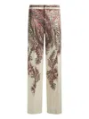 Etro Printed Satin Palazzo Trousers In Neutral