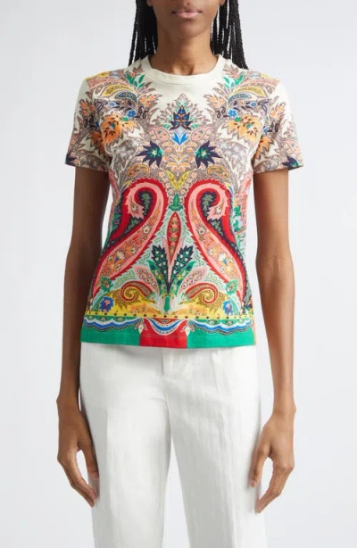 Etro Paisley Print T-shirt In Multi