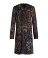 Etro Tunic Dress With Paisley Print In Black