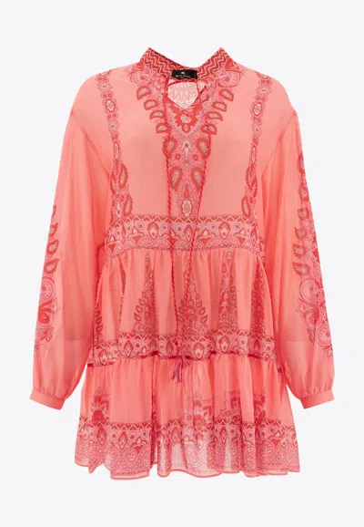 ETRO PAISLEY-PRINT TUNIC TOP