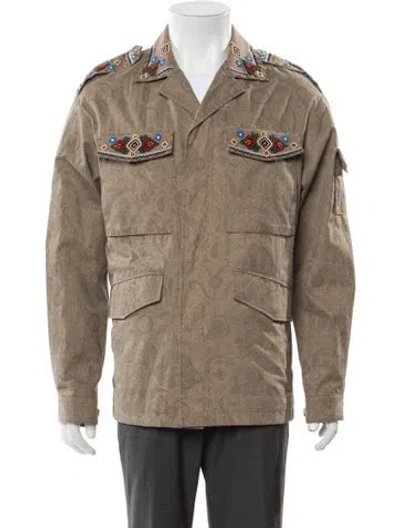 Pre-owned Etro Paisley Print Utility Jacket W/ Tags In Brown