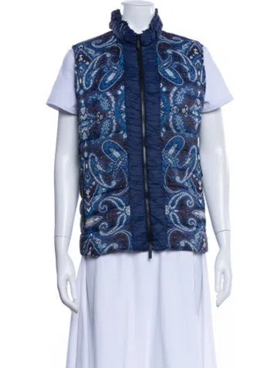 Pre-owned Etro Paisley Print Vest In Blue