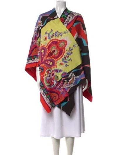 Pre-owned Etro Paisley Print V-neck Sweater In Black