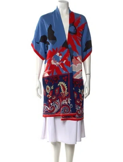 Pre-owned Etro Paisley Print V-neck Sweater In Multi