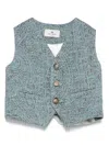 Etro Paisley-print Waistcoat In Blue