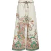 Etro Paisley Print Wide-leg Pants In Print On White Base