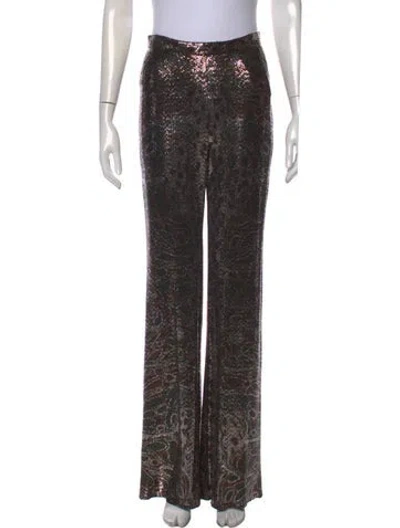 Pre-owned Etro Paisley Print Wide Leg Pants In Black