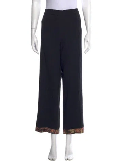 Pre-owned Etro Paisley Print Wide Leg Pants In Blue