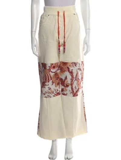 Pre-owned Etro Paisley Print Wide Leg Pants In Neutral