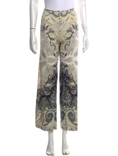 Pre-owned Etro Paisley Print Wide Leg Pants In Neutrals