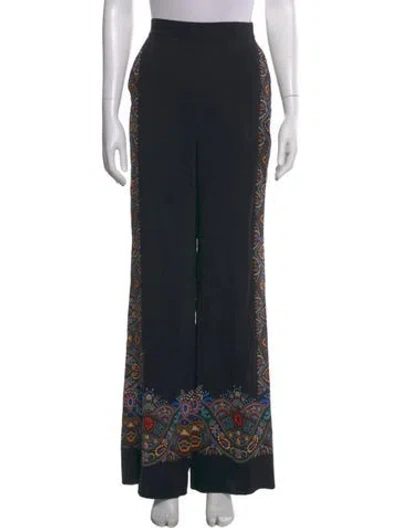 Pre-owned Etro Paisley Print Wide Leg Pants W/ Tags In Blue