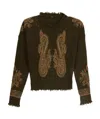 Etro Paisley-print Wool Jumper In Black