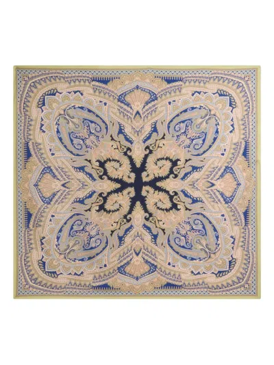 Etro Paisley Print Wool Silk Shawl In Neutral