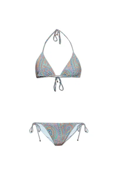 Etro Paisley-print Bikini Set In Multi