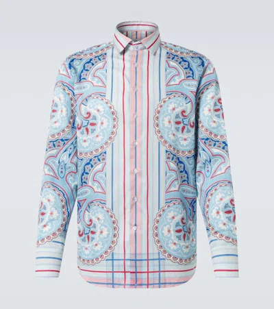 Etro Paisley Printed Cotton Shirt In Multicoloured