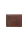 Etro Paisley Printed Double Fold Wallet In Brown