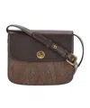 Etro Paisley Printed Essential Shoulder Bag In Black
