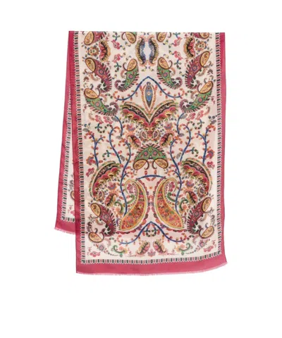 ETRO ETRO PAISLEY PRINTED FRAYED SCARF
