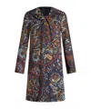 Etro Tunic Dress With Paisley Print In Black