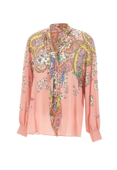 Etro Viscose Crepe Shirt In Pink