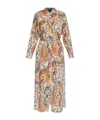 Etro Belted Paisley-print Cotton-voile Midi Shirt Dress In Brown