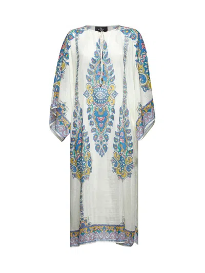 Etro Paisley Printed Midi Dress In Multi