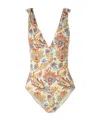 Etro Printed One-piece Swimsuit In Multi