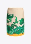 Etro Printed High Waist Knee-length Skirt In Beige