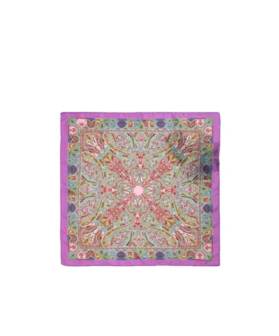 Etro Paisley Printed Pocket Square In Neutral