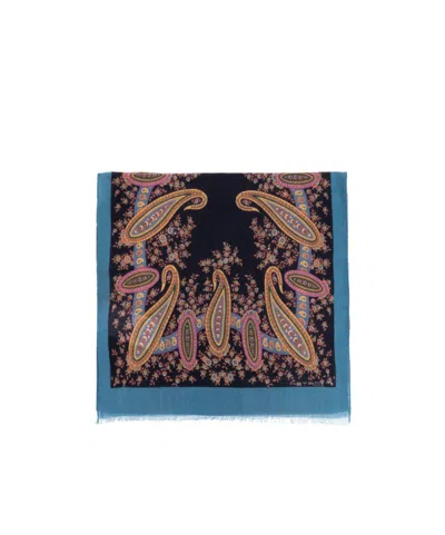 ETRO ETRO PAISLEY PRINTED RAW EDGE SCARF