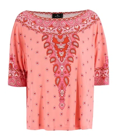 Etro Paisley Printed Shirt In Pink