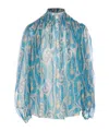 Etro Multicolor Silk Pattern Shirt In Blue