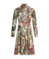 Etro White Printed Viscose Midi Dress In Multicolor