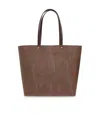 Etro Brown Shopper With All-over Jacquard Paisley Pattern In Brown