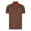 Etro Paisley Printed Short-sleeved Polo Shirt In Red