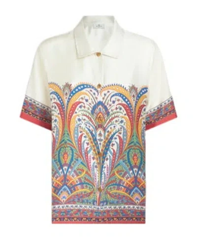 ETRO ETRO PAISLEY-PRINTED SHORT-SLEEVED SHIRT