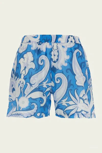 ETRO PAISLEY-PRINTED SHORTS IN BLUE