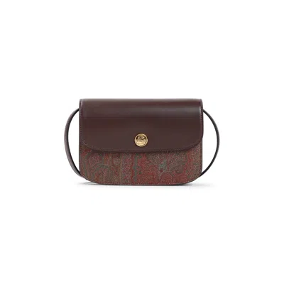 Etro Small Essential Crossbody Bag In Brown