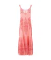 Etro Womens Pink Paisley-pattern Sleeveless Cotton-silk Woven Midi Dress In Pink