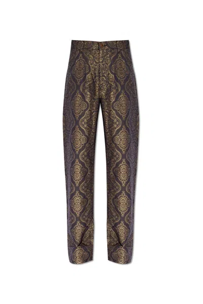 Etro Paisley Printed Straight Leg Trousers In Multi