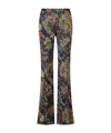 Etro Paisley-print Flared Trousers In Black