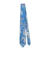 Etro Paisley Printed Tie In Blue