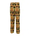 Etro Patterned Straight-leg Silk Trousers In Multi