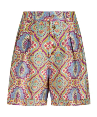 ETRO ETRO PAISLEY-PRINTED WIDE-LEG SHORTS
